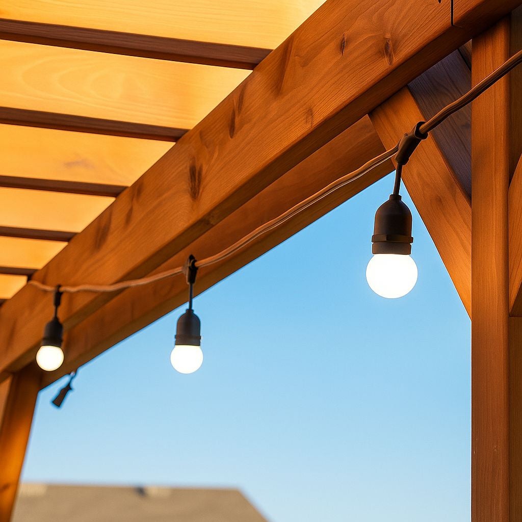 Guirlande lumineuse d'extérieur - 10 ampoules LED E27 1W - Blanc chaud - 10 m - IP44 - 3