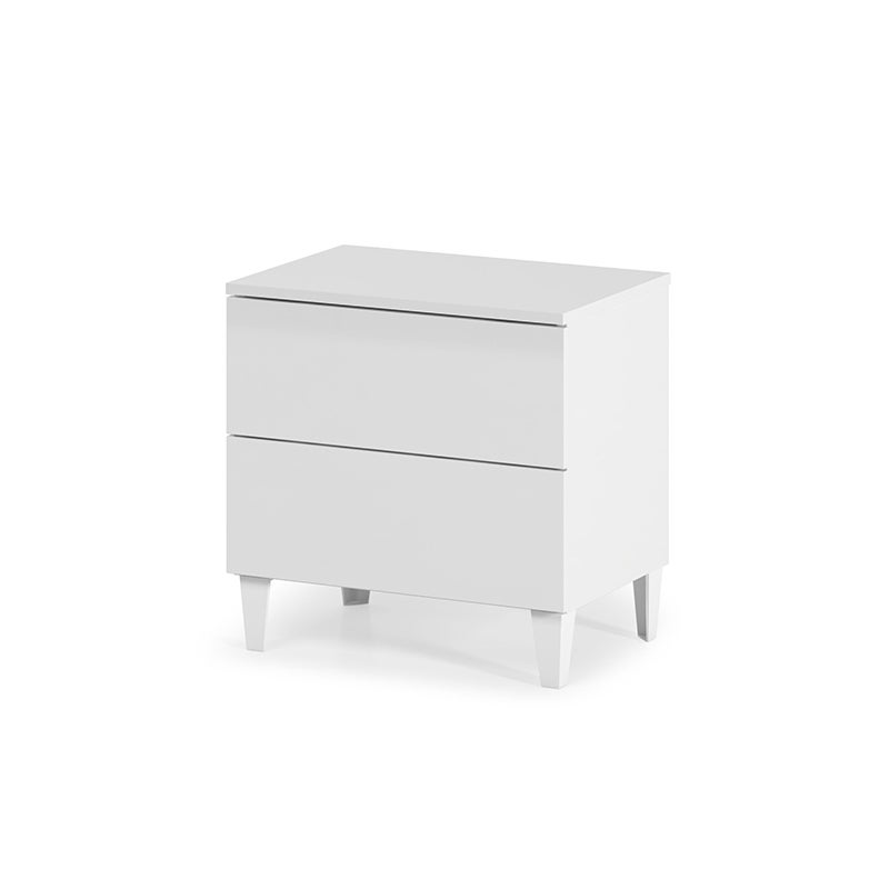 Chevet AMIR 2 tiroirs L50cm x H49cm - Blanc - 9
