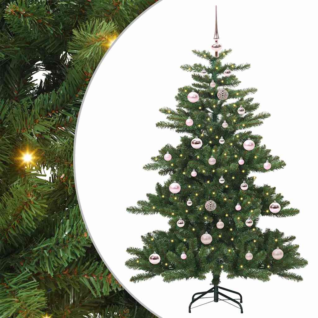 Sztuczna choinka z zawiasami z 150 diodami LED 150 cm PVC