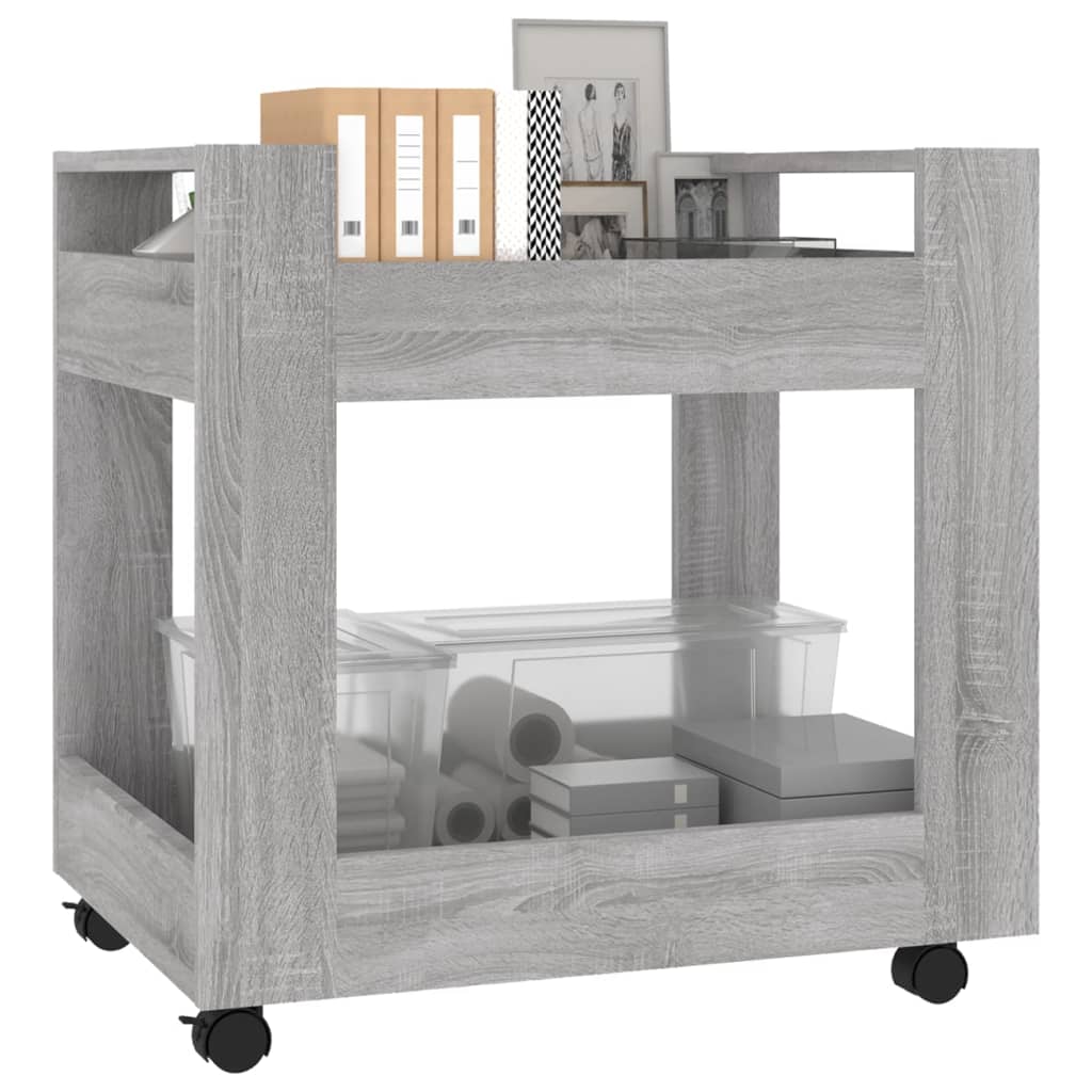 Maison Exclusive - Chariot de bureau Sonoma gris 60x45x60 cm Bois d'ingénierie - 3