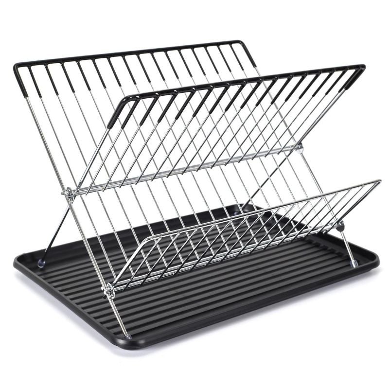 Égouttoir à Vaisselle Compact Paris Prix - 44 Cm Noir, Polypropylène, Pour Petites Cuisines Ou Rangement Facile - 10