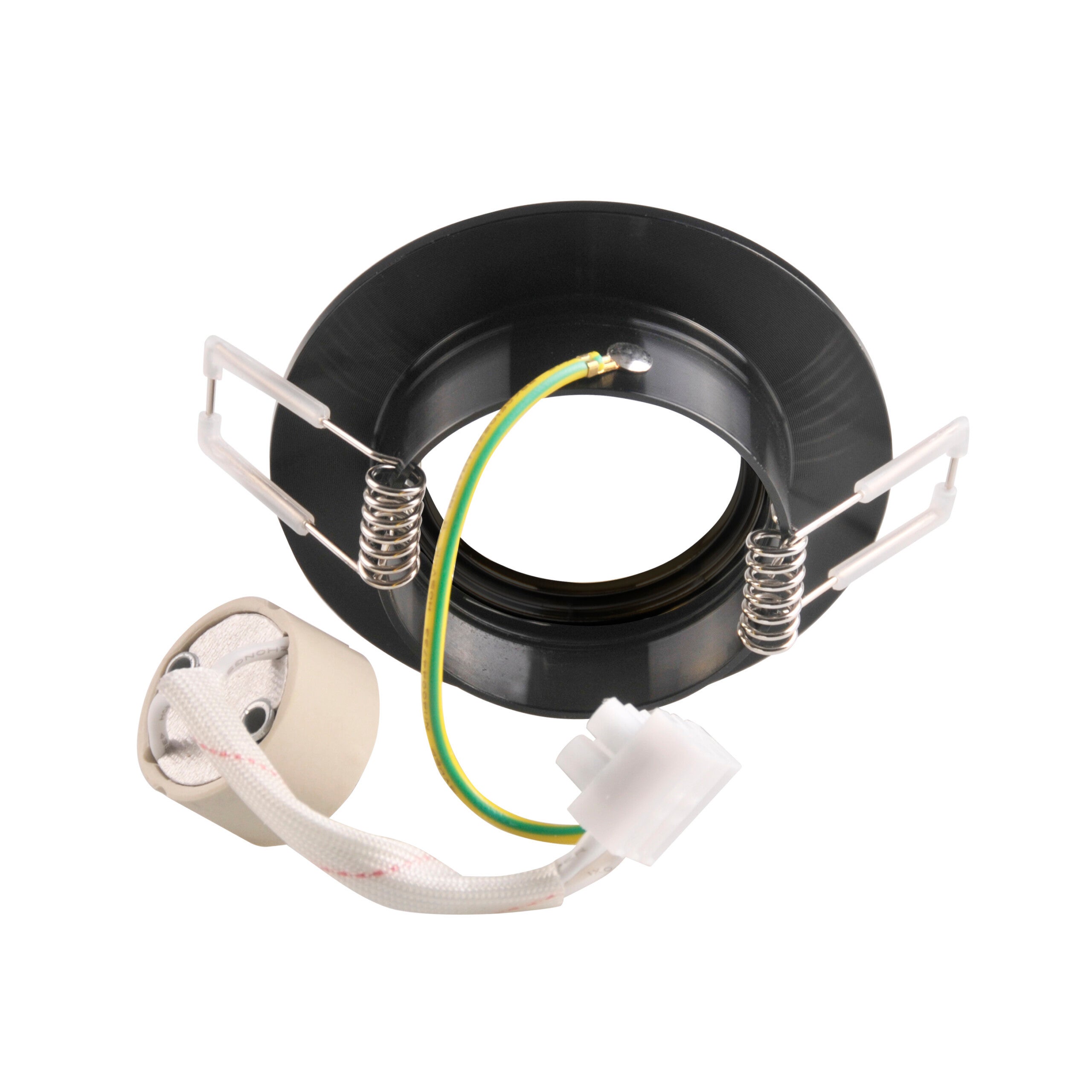 Oprawa sufitowa wpuszczana podtynkowa Febe czarna satyna 1xGU10x8W okrągła IP20 wym: 2,5 x 8 x 8 cm aluminium Polux - 5