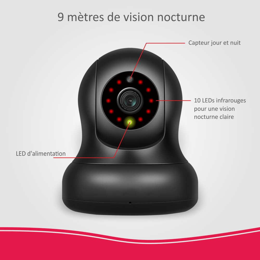 ELRO AS90CA 1080P Full HD Pan/Tilt Caméra de sécurité pour le système d'alarme ELRO AS90S Home+ - 4