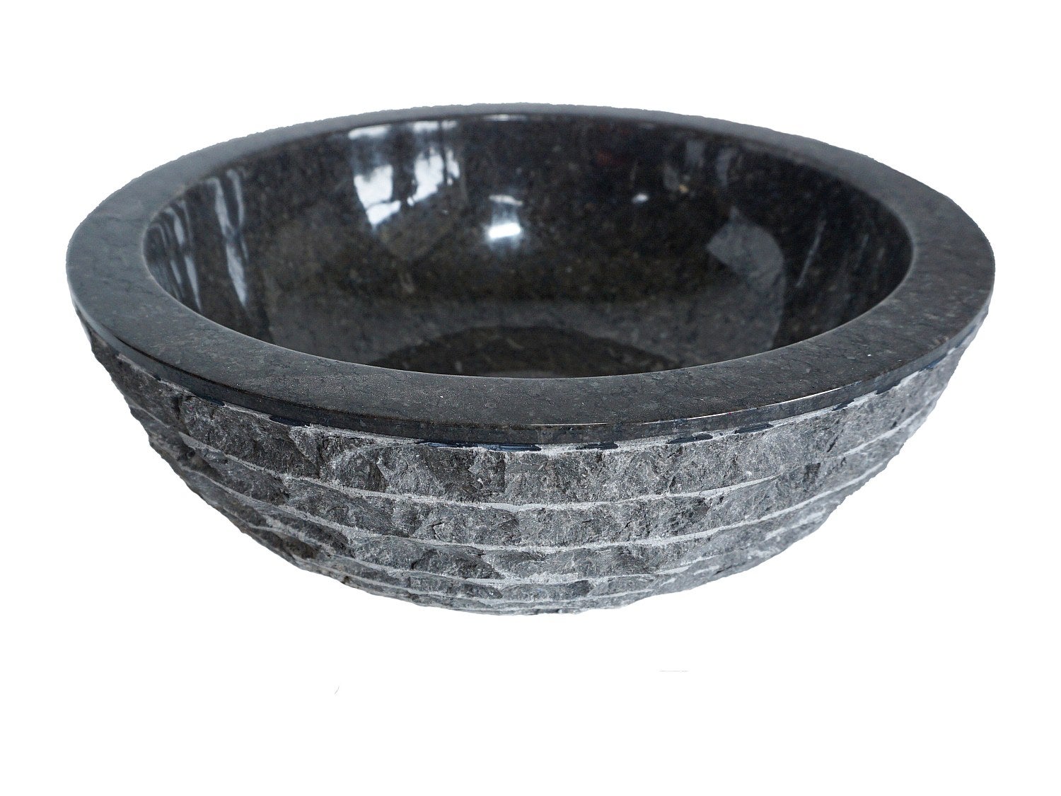 Vasque de salle de bain en marbre MUKI - Couleur grise - 3