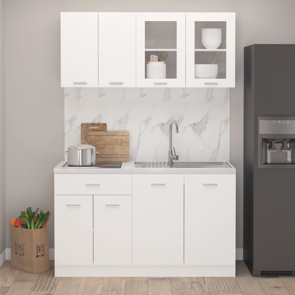 Joom Yiwydaa Blanco Juego De Cocina De 4 Piezas Lyon Tablero De Partículas - Imagen 3