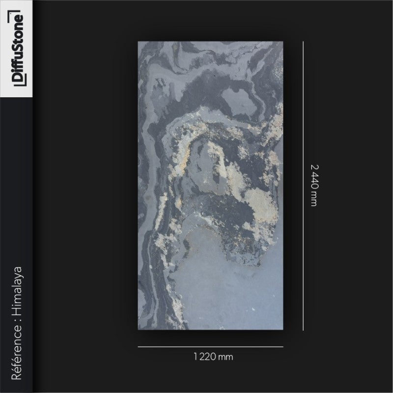 HIMALAYA - TRANSLUCIDE - Feuille de Pierre DiffuStone -1220x2440mm - 2
