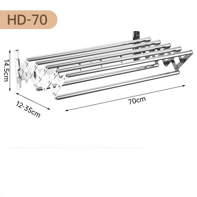 Rozkładany wieszak na ręczniki 70 cm, rozsuwana suszarka na ubrania ze stali nierdzewnej, składany wieszak na ręczniki, półka łazienkowa