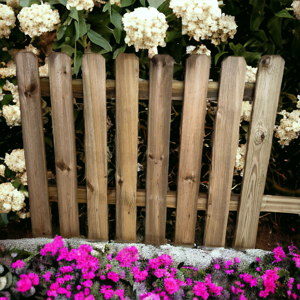 Panneau de clôture en bois traité pour clôture de jardin LASA - TAILLE 100xH80 cm. - 2