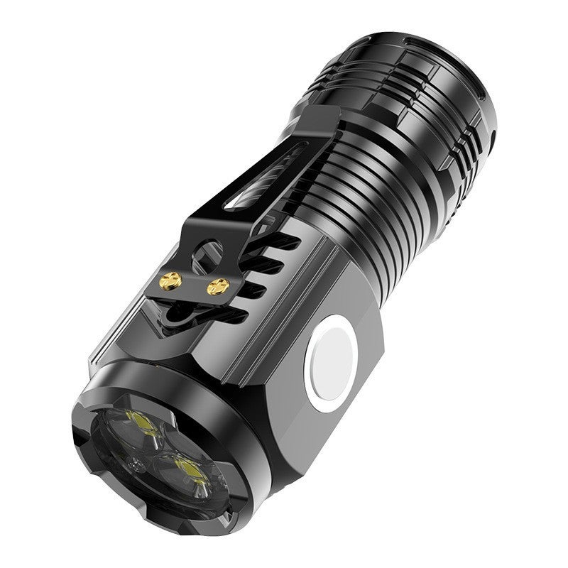 Lanterna LED reincarcabila Flippy, USB, 5W, 200 m, neagra