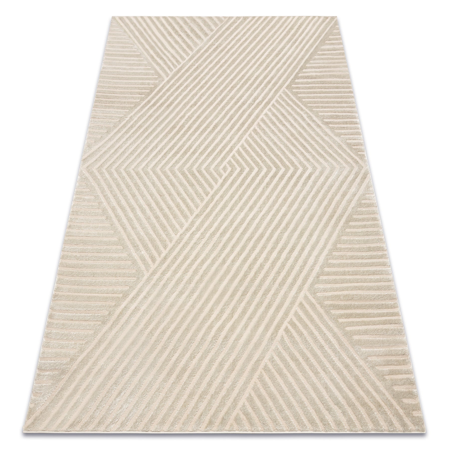 Dywan BALANCE 1503 taupe - Geometryczny, strukturalny, glamour 80x150 cm