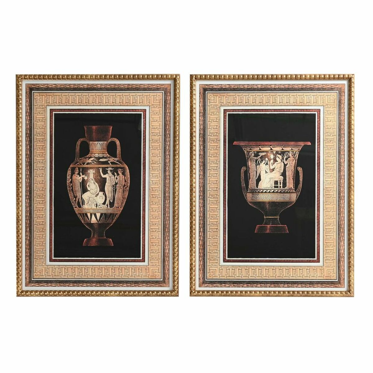 Cuadro dkd home decor 53 x 3 x 73 cm jarrón neoclásico (2 unidades)