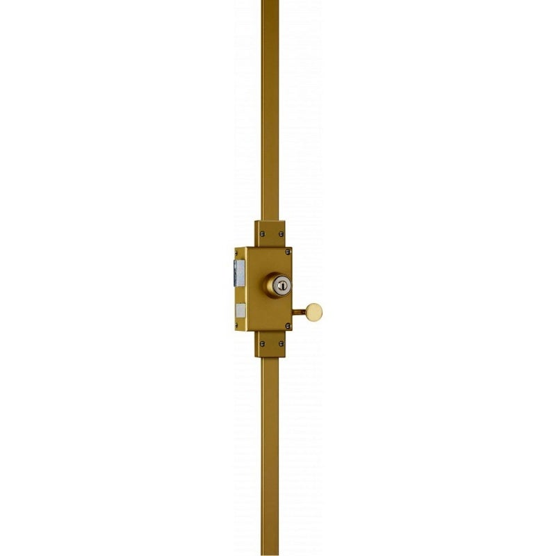 Serrure De Sécurité Bricard 3 Points Verticale - Couleur Dorée, Modèle 74154