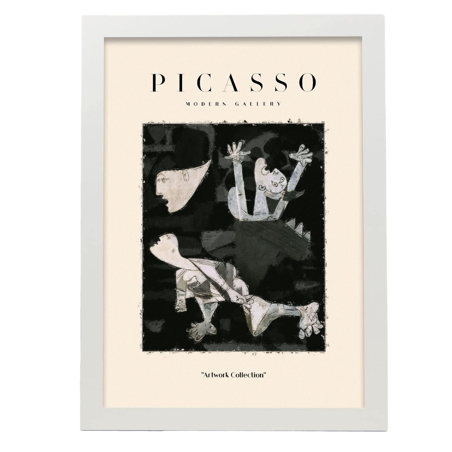 Nacnic póster de colección picasso 46 ilustraciones en estilo exhibición de arte surrealismo y cubismo para la tamaño a3 con marco blanco