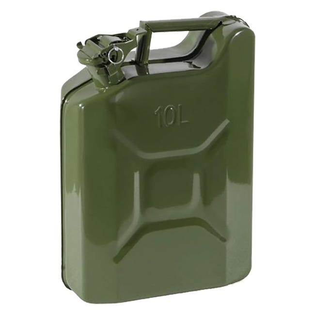 Tanica Carburante 10L In Ferro Antiscoppio - Omologata CE, Per Benzina E Diesel, Chiusura Ermetica - Foto 1