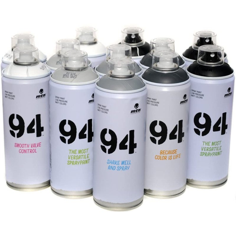 Lot De 12 Bombes De Peinture Montana Colors Hardcore – 400ml – Pour Vos Projets Créatifs