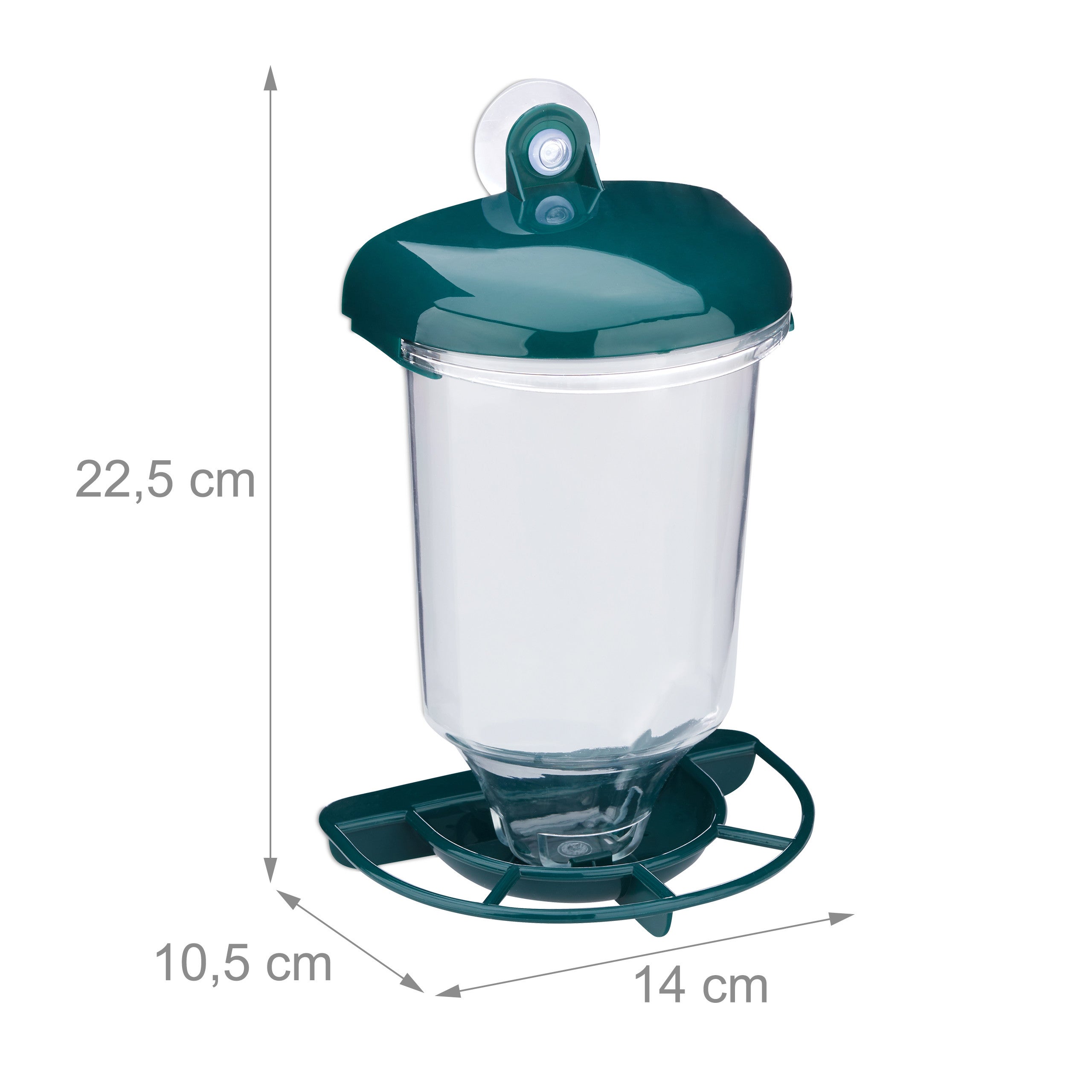 Mangeoire à Oiseaux à Ventouses Transparente - Distributeur Automatique De Graines Pour Jardin, Balcon, Terrasse - Design Anti-écureuil, Matériau PP Résistant - 9