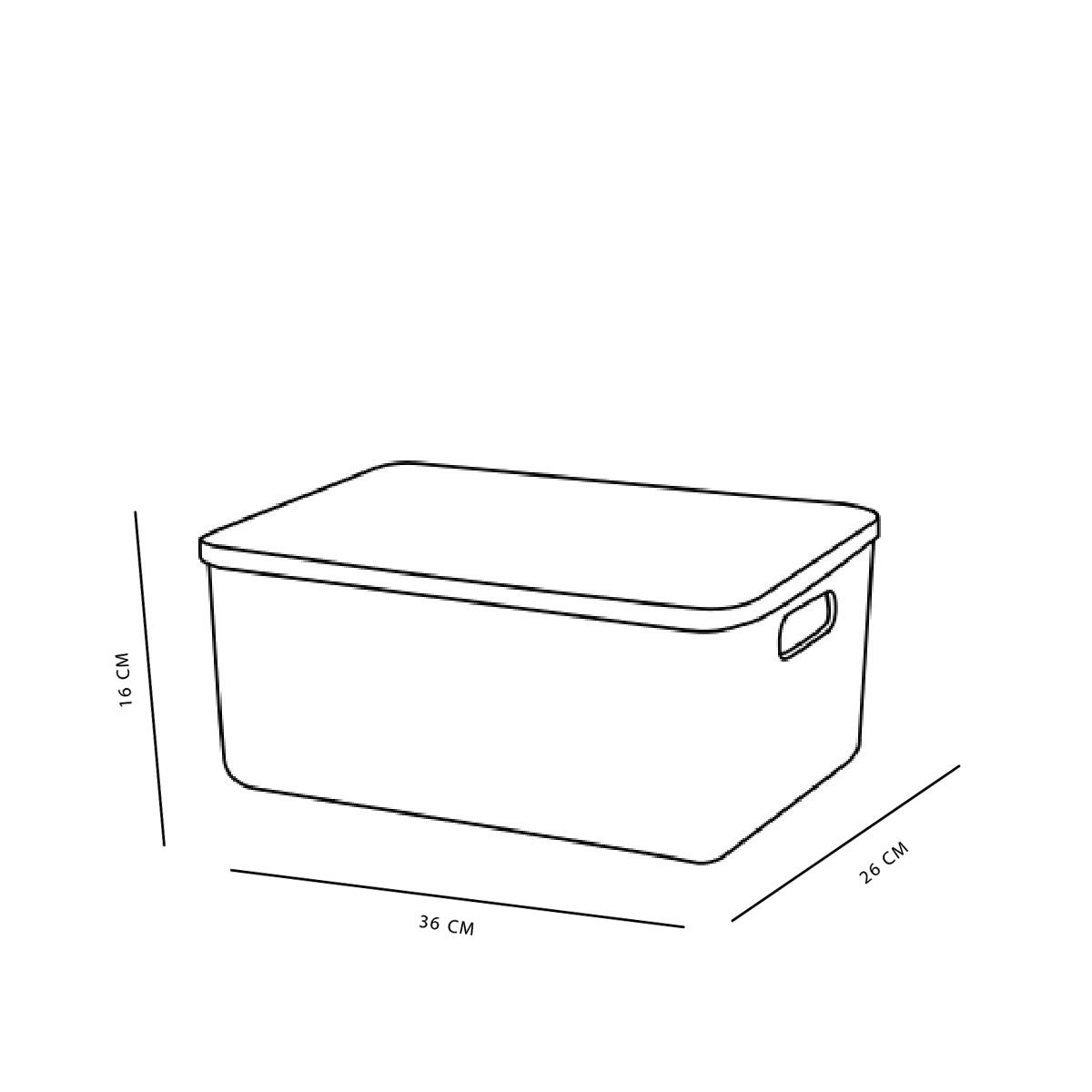 Panier de rangement avec couvercle plastique EQUIPMENT - 4