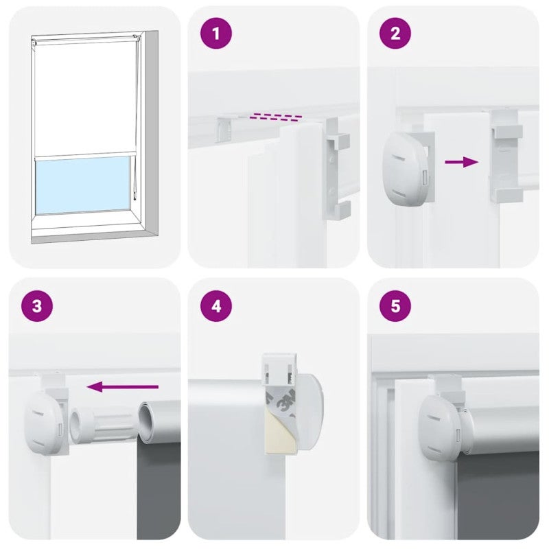 Tenda a rullo oscurante buio totale 100 x 175 cm bianca ecrù vidaXL - 4