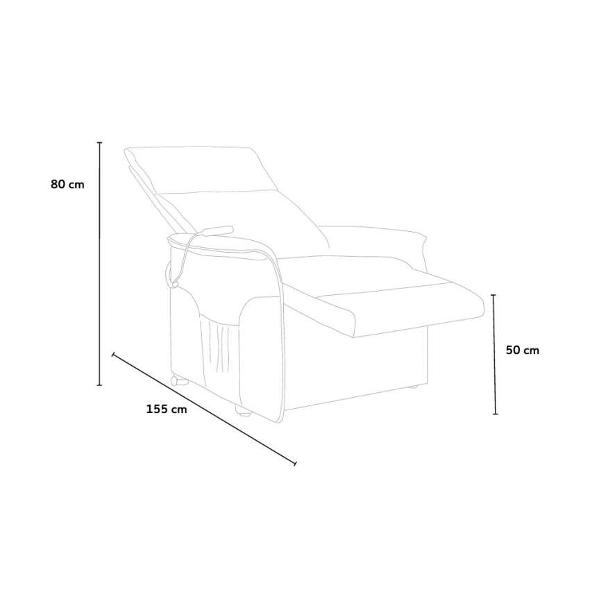 Poltrona Relax Elettrica con Sistema Alzapersona e Ruote Per Anziani Giorgia - Nero - 6
