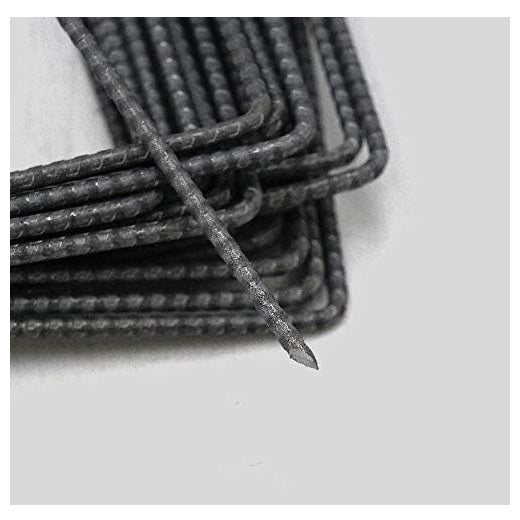 Lot de 100 Agrafes de fixation Métal pour toile de paillage ou geotextile avec pointes biseautées 20cmX20cmX20cm - Fabrication Française - 3