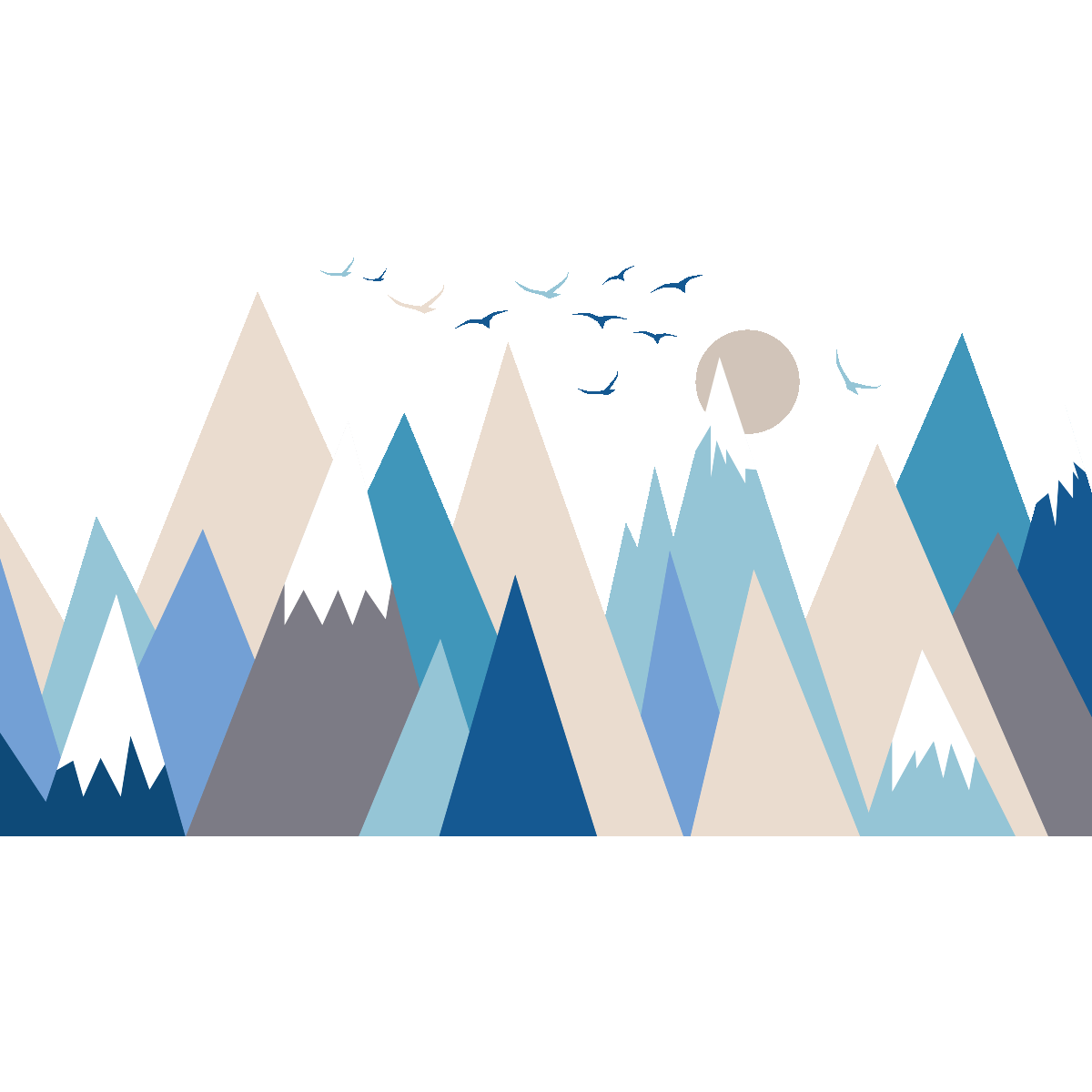 Adesivo bambino di montagna scandinavo nicoka - Sticker adesivo - adesivi murali - 60x90cm - 2