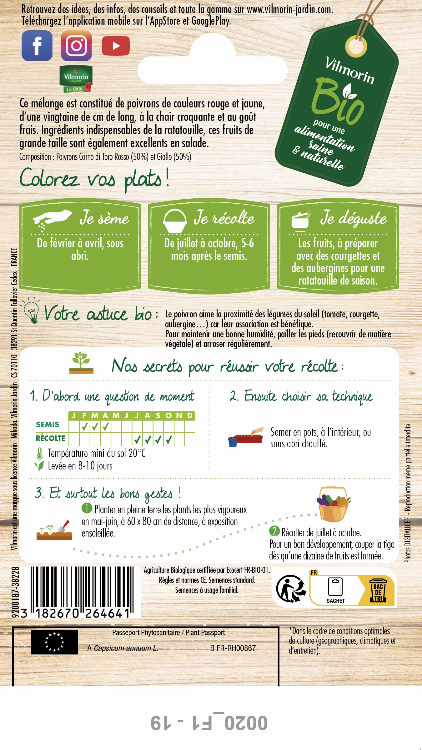 Poivron Mélange de Couleurs - BIO - 2