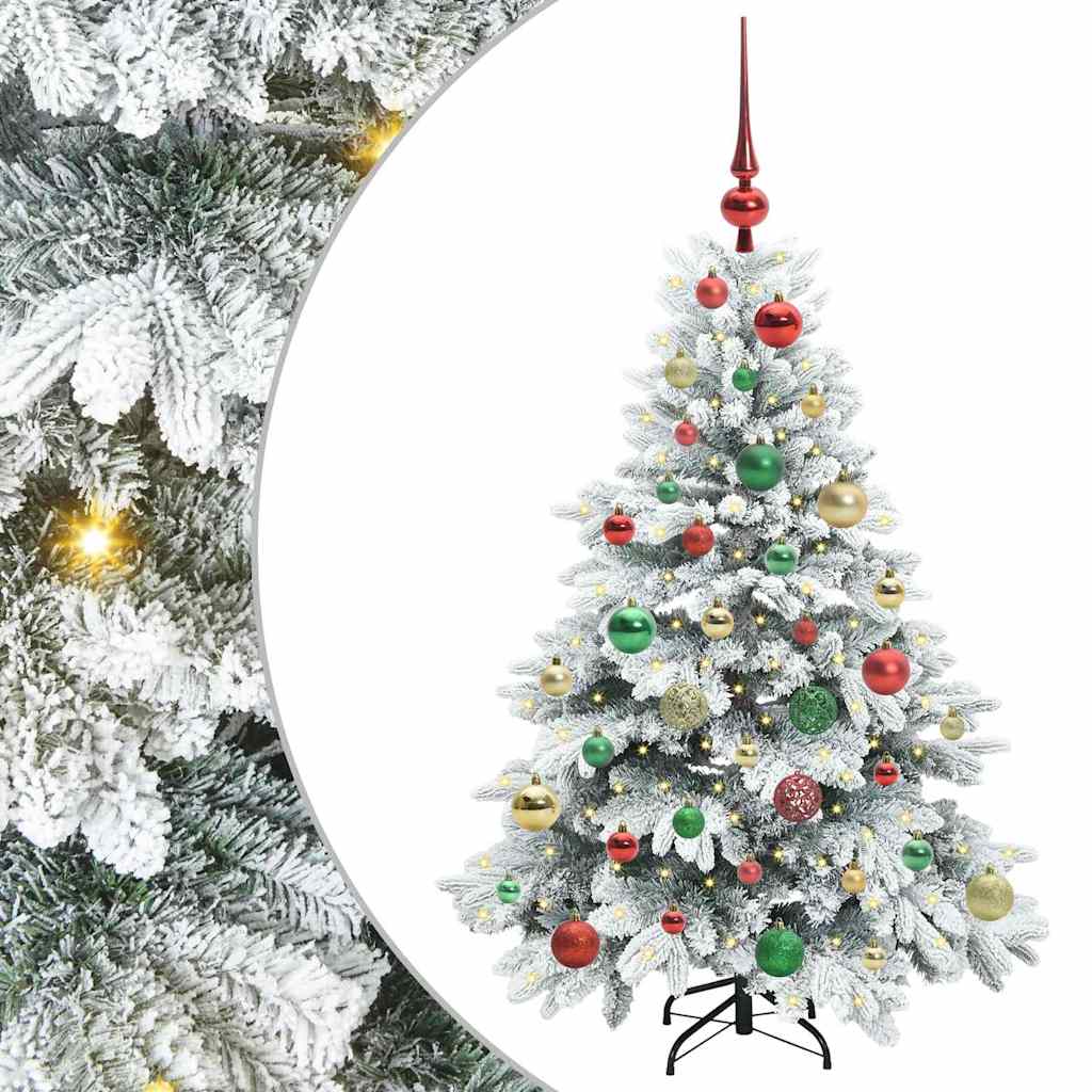 Sztuczna choinka z 150 diodami LED Zielony 120 cm PE i PVC
