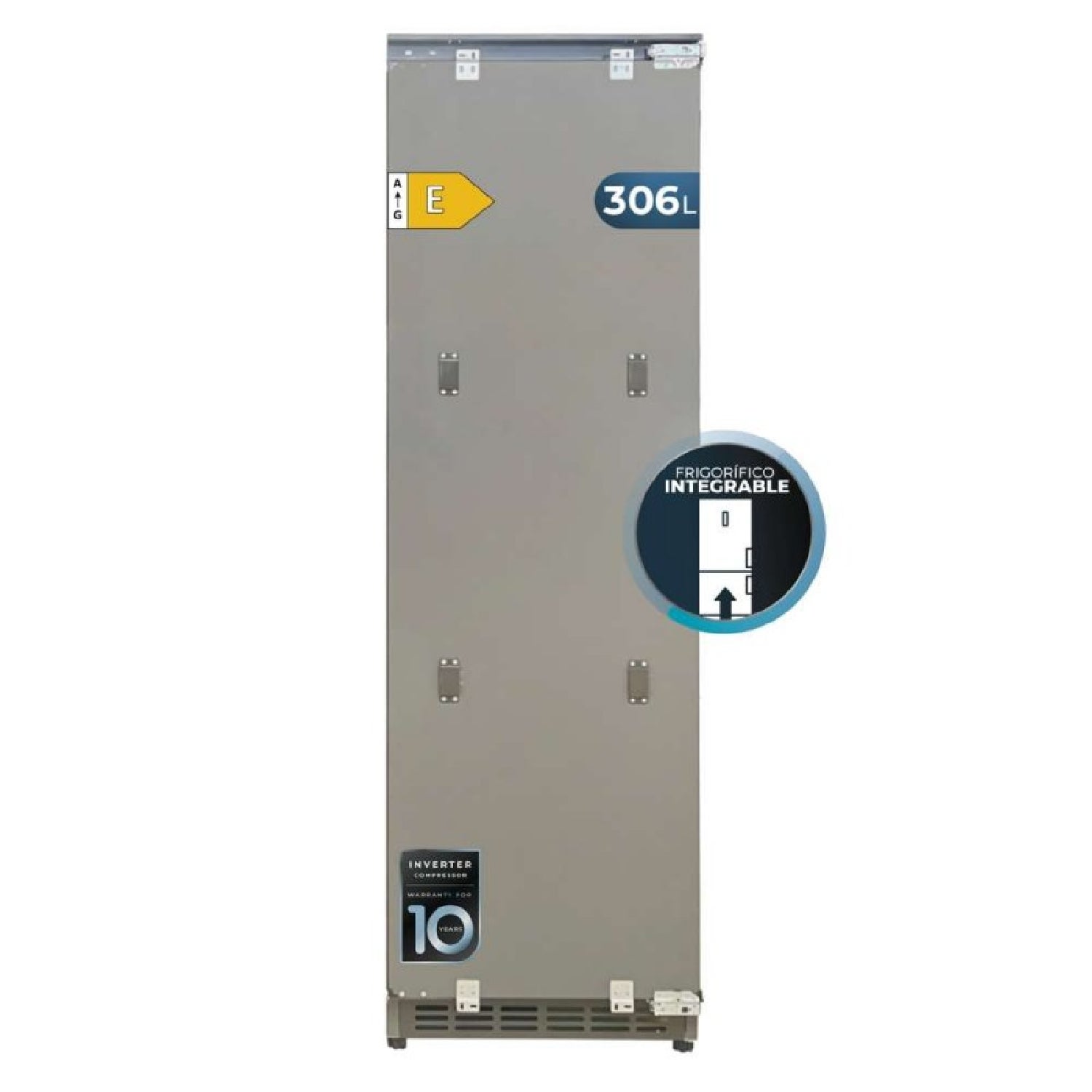 Cecotec Frigorífico 1 Puerta Integrable Bolero Coolmarket 1D Bi-D 306 Grey E Gris , Leroy Merlin