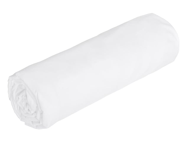 Drap house en satin 92 fils/cm² - 140 x 190 cm - Bonnet 30 cm - Blanc - ABILY de PALACIO