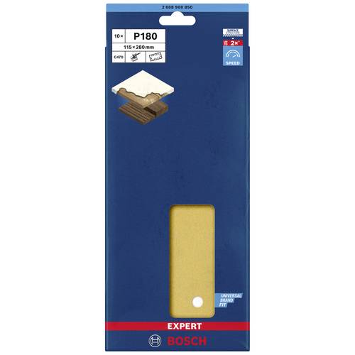 Papel de lija EXPERT C470 con 14 orificios para lijadoras orbitales 115 x 280 mm, G 180 10 unidades - 2