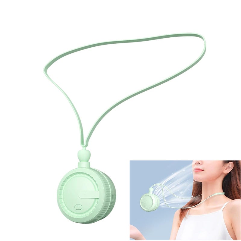 Mini Ventilatore Portatile Da Collo &ndash; Ricaricabile USB, 3 Velocit&agrave;, Sportivo