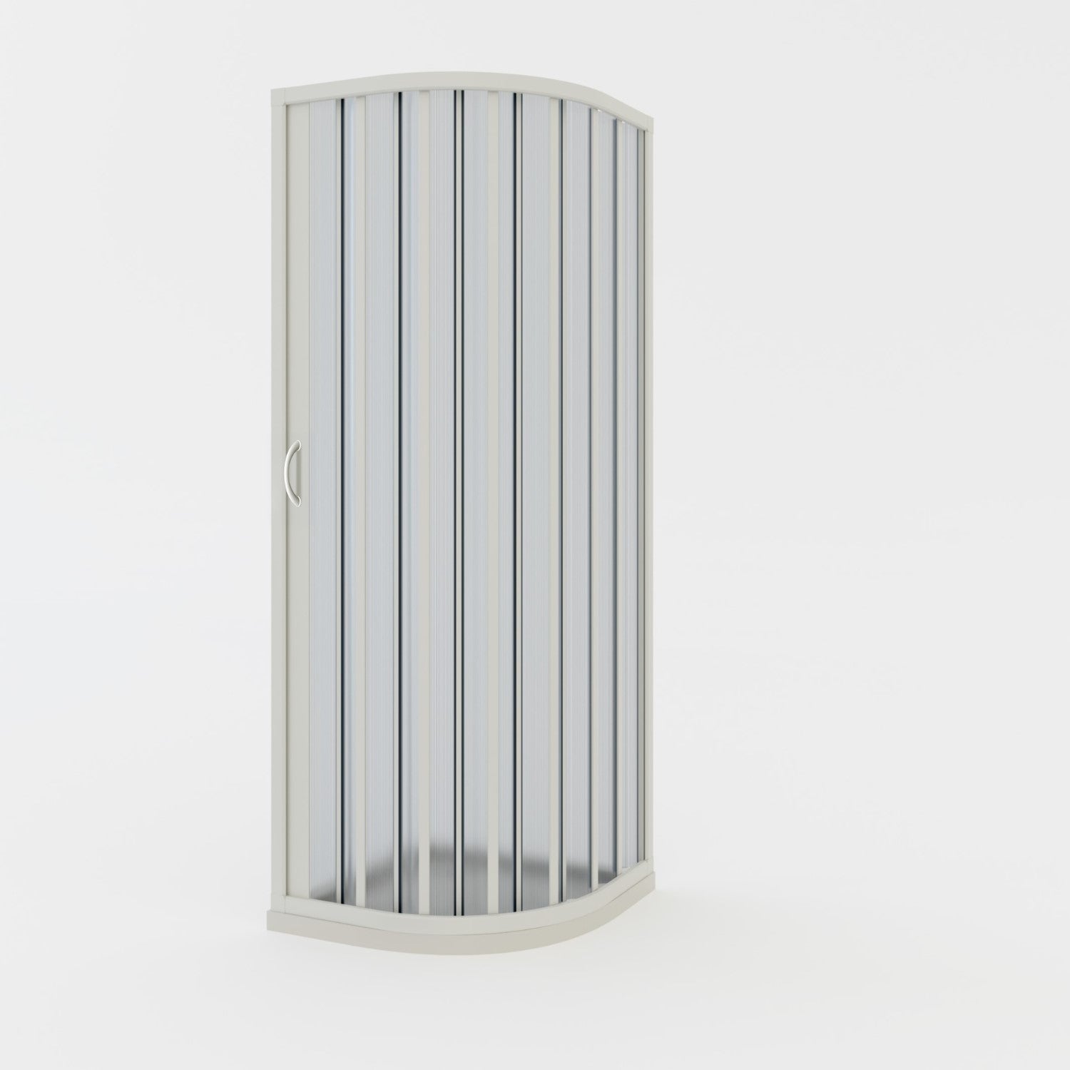 Mampara de ducha plegable semicircular 90x90 CM Semicircular de PVC mod. Loto con apertura Lateral - 3