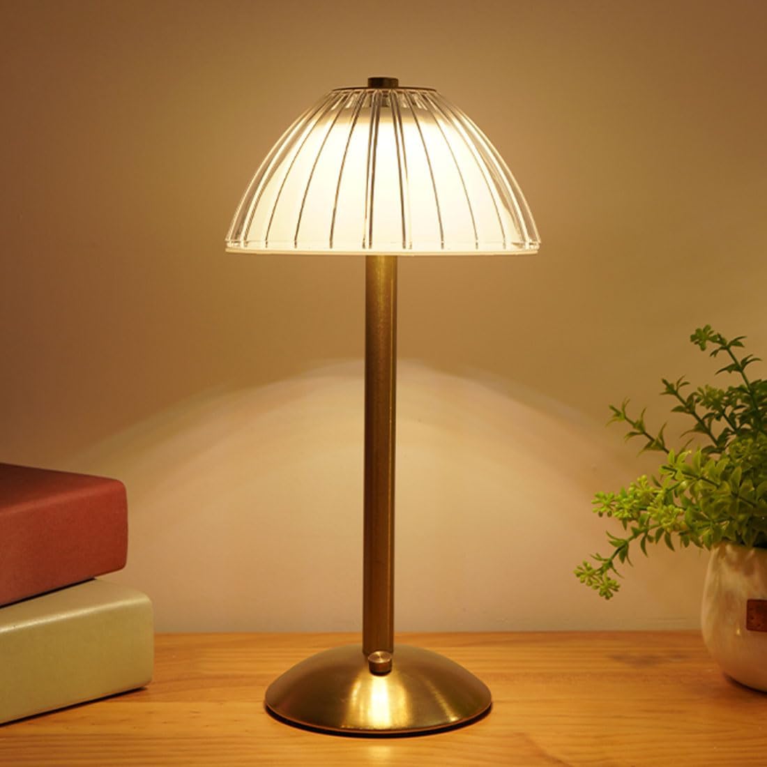 3-kolorowa bezprzewodowa lampa stołowa LED – ściemnialna, dotykowa lampka nocna – 800 mAh – 14 godzin pracy na baterii – do czytania/tworzenia