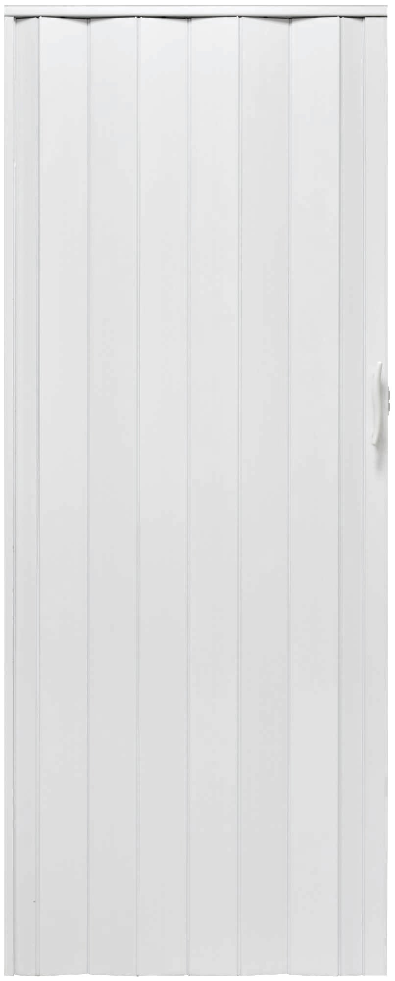 Drzwi harmonijkowe 001P BIAŁY MAT - 90 cm