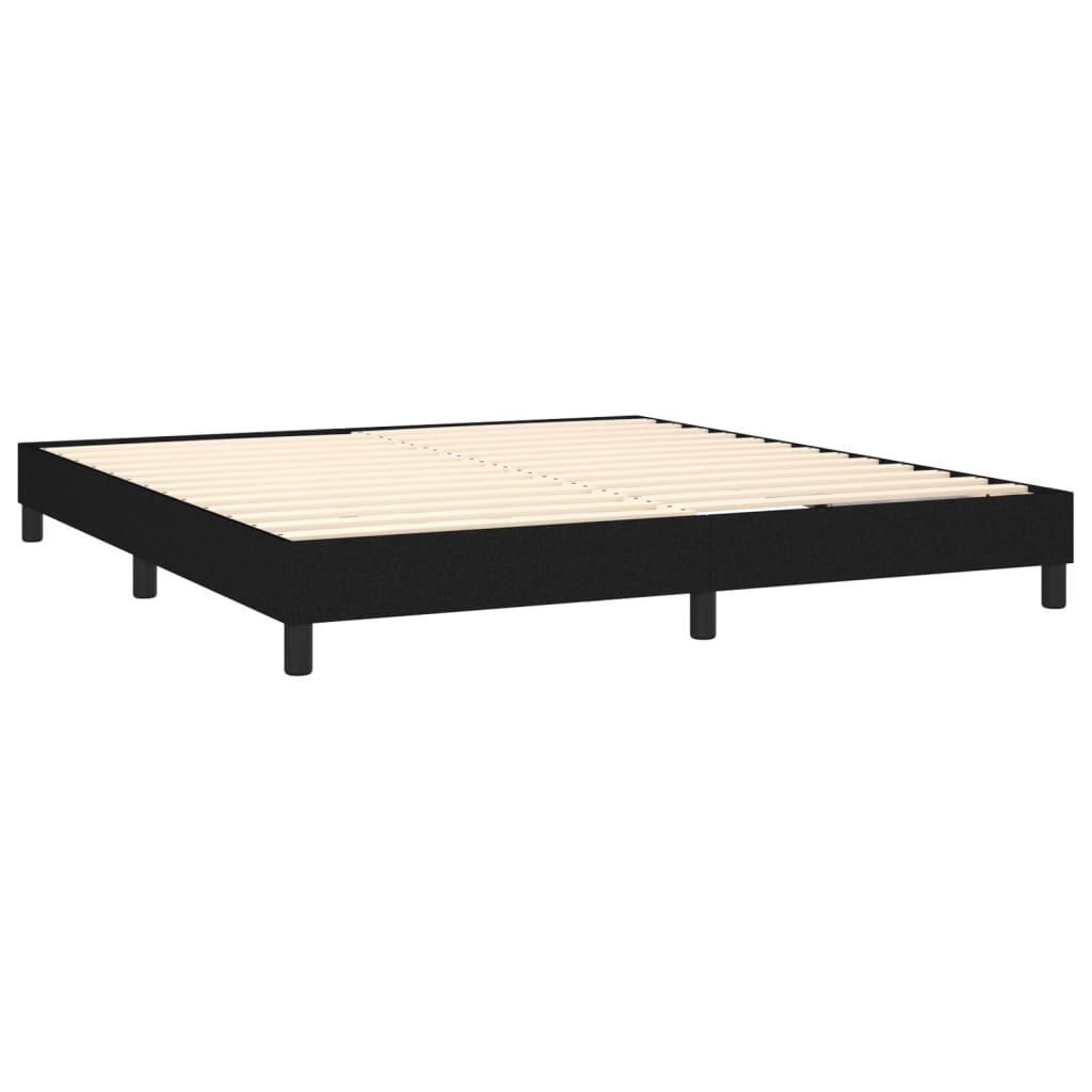 Maison Exclusive - Sommier à lattes de lit avec matelas LED Noir 180x200 cm Tissu - 5
