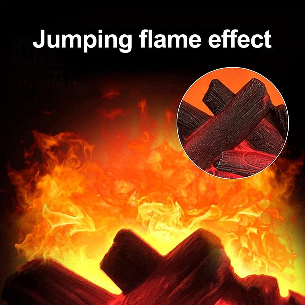 Cheminée de bureau, cheminée électrique sans flamme, lanterne de cheminée LED réaliste, brûleur à bûches électrique de table alimenté par USB - 3