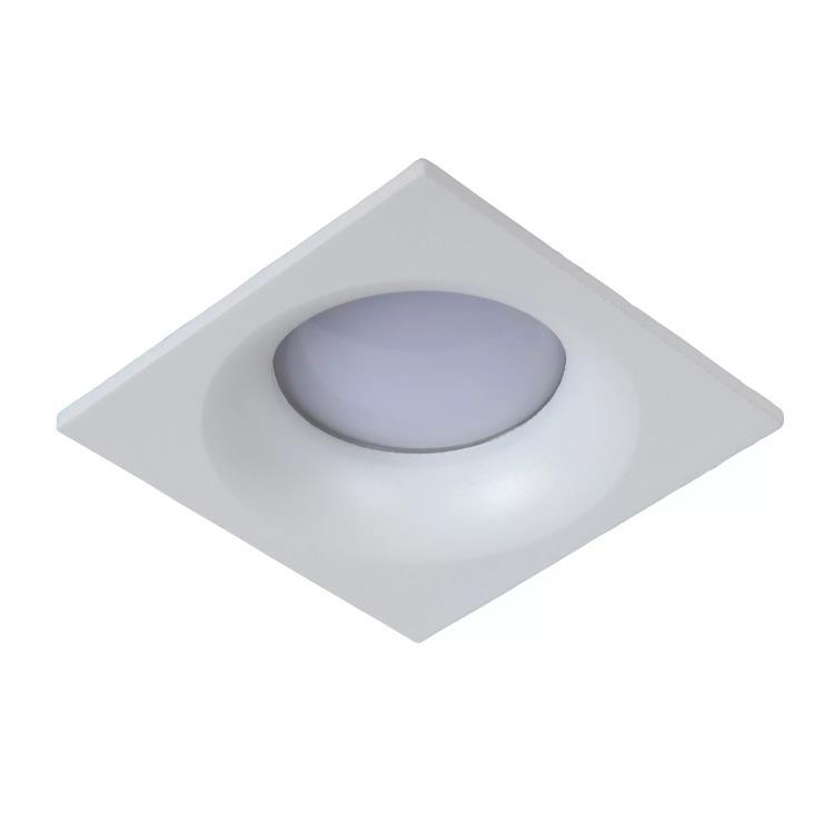 Oprawa sufitowa wpuszczana oczko Ziva biała 1xGU10x5W kwadratowa IP44 wym: 8,5 x 8,5 cm aluminium Lucide