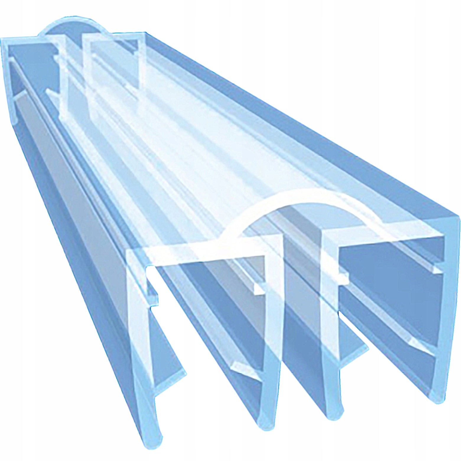 200 cm USZCZELKA ŁĄCZĄCA SZYBY DO KABINY PRYSZNICOWEJ PARAWANU PLEXI 4 5 6 MM 2-metry