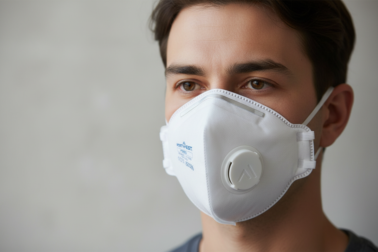 Masque respiratoire pliable à valve Portwest NR D FFP3 (boite de 20 masques) Blanc Unique - 4