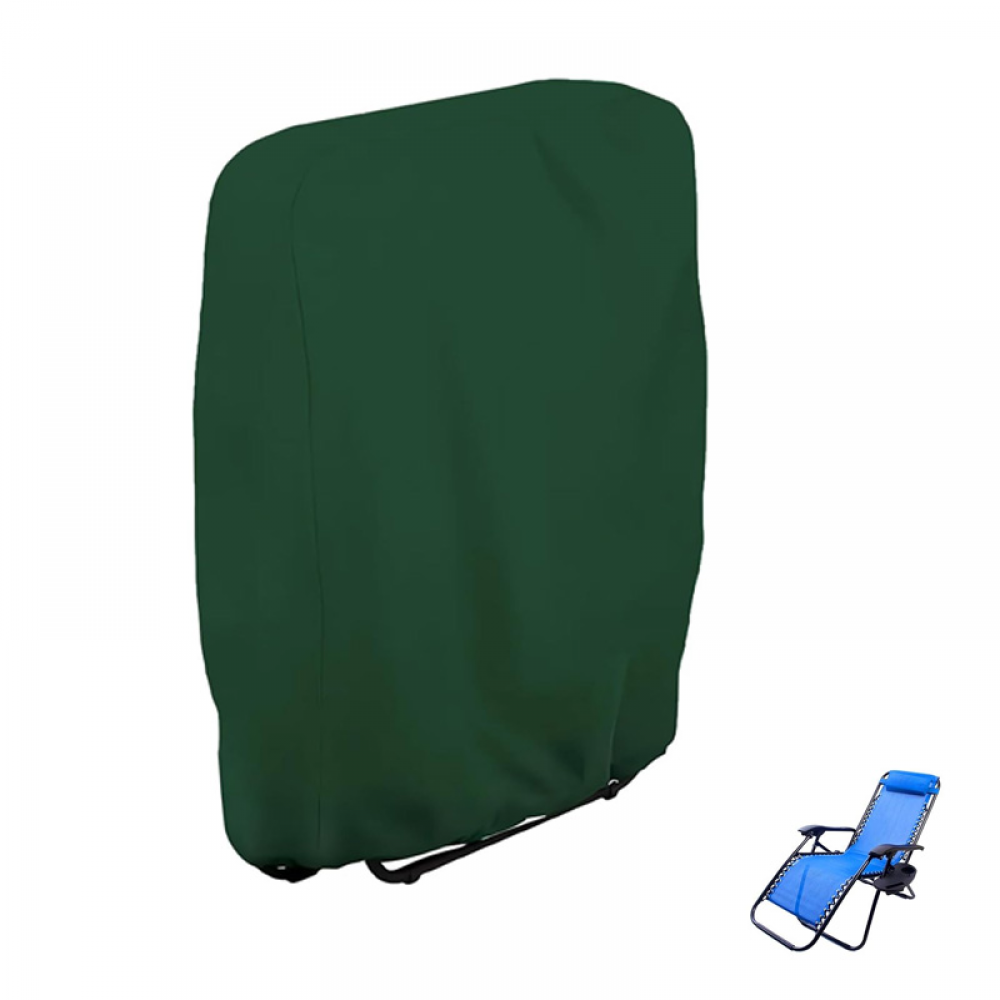 Wodoodporny pokrowiec na leżak ogrodowy - 96 x 20/34 x 85 cm - Do użytku na zewnątrz, do ogrodu, na balkon lub taras - Zielony