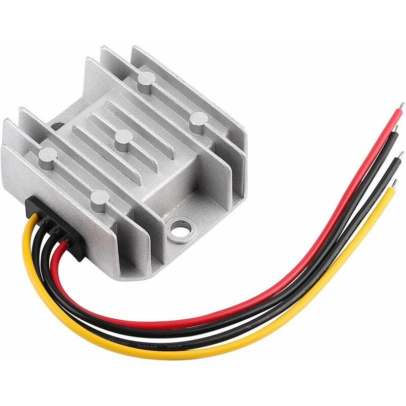 Régulateur Convertisseur Abaisseur AC 10-28V Vers DC 12V 5A - Module Étanche IP67 Pour Voiture Et Moteur