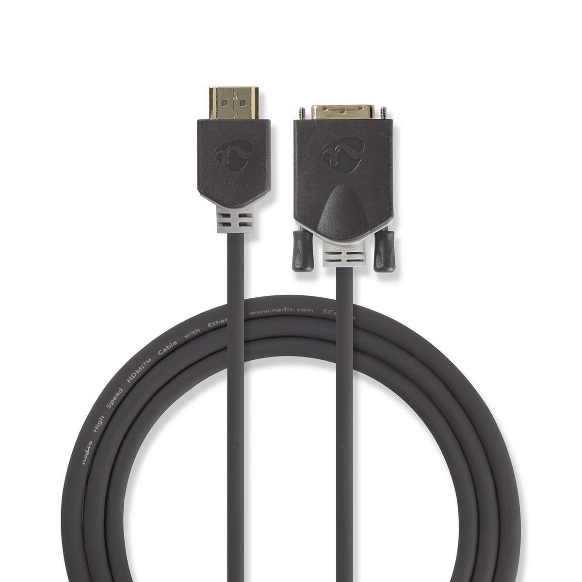 BeMatik Cable HDMI 1.4 a DVI-D Macho/Macho 10m Negro