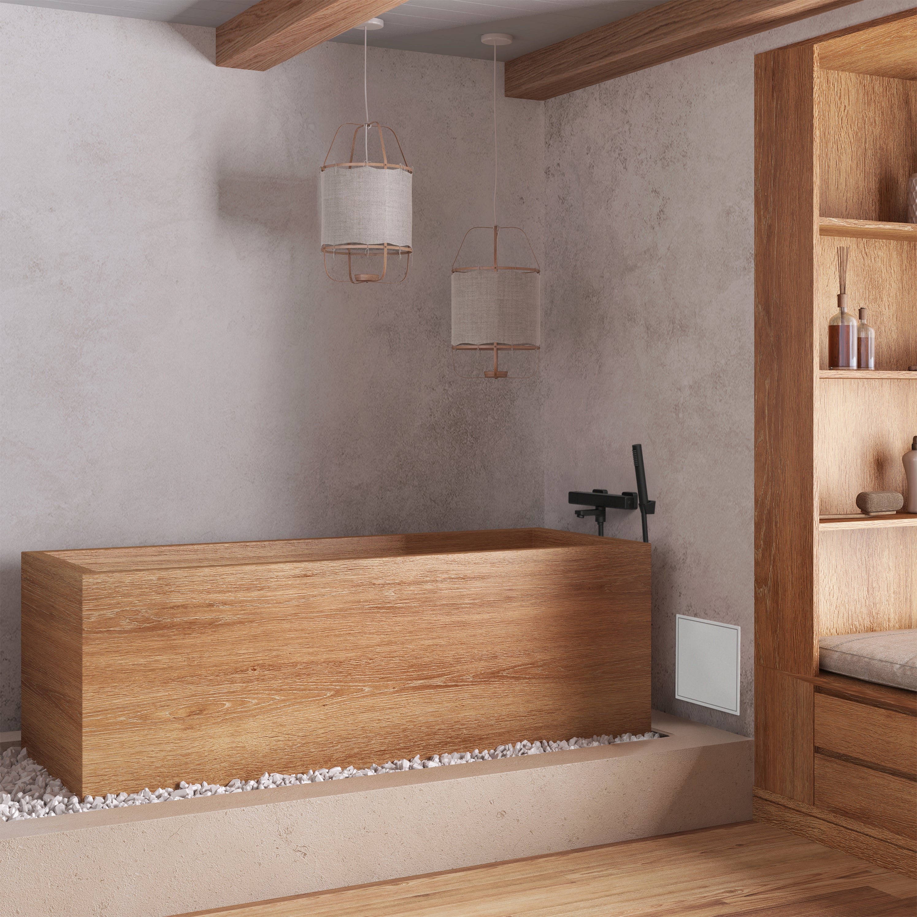 Trappe de visite encastrable 800x800 mm en acier galvanisé, finition blanche avec ouverture/fermeture par pression NOYON & THIEBAULT - 9