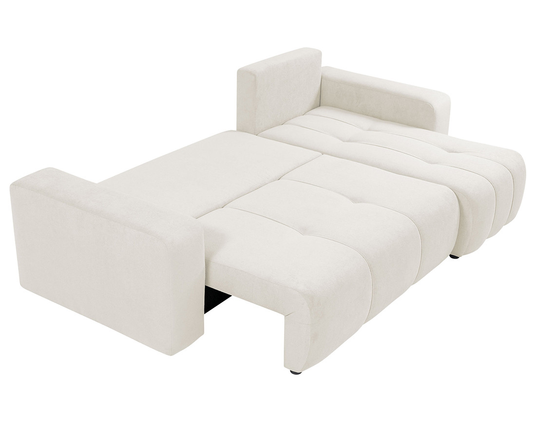 Canapé d'angle convertible 4 places en tissu beige - NICOLE - Best Mobilier - 2