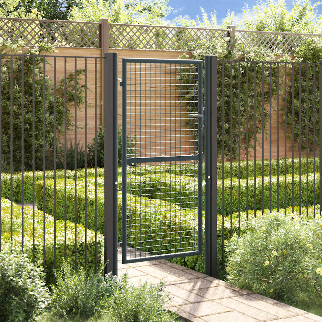 Vidaxl Puerta De Jardín De Malla Acero Galvanizado 100 X 175 Cm Gris , Leroy Merlin
