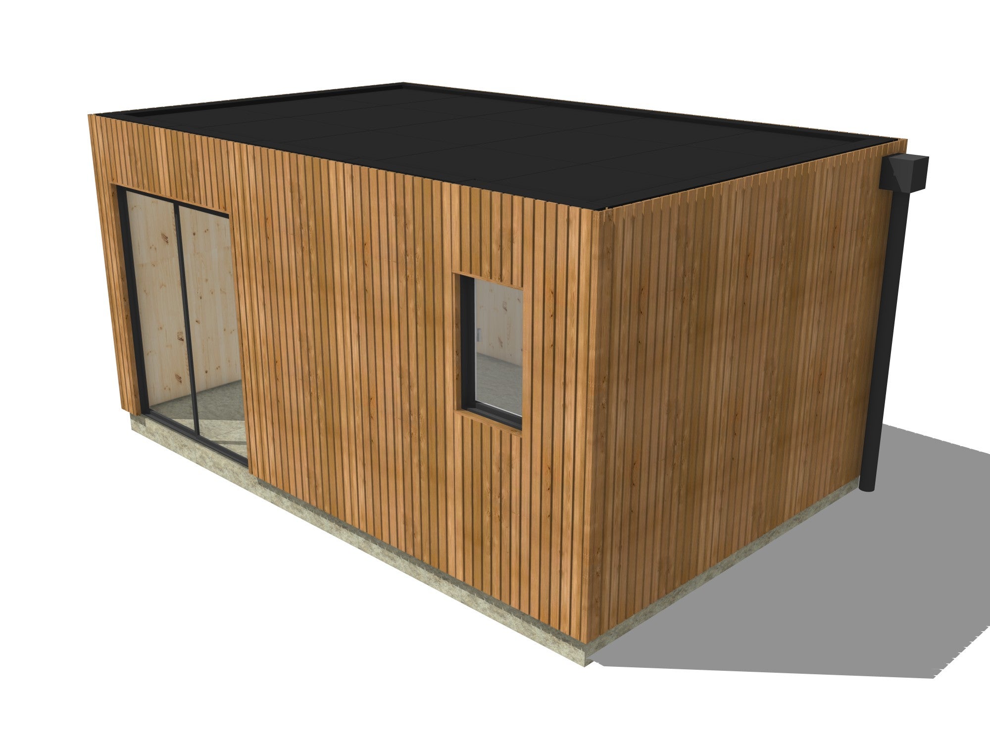 Bureau de jardin ossature bois en bois 5,5 x 3,5 x 2,7 m - 2