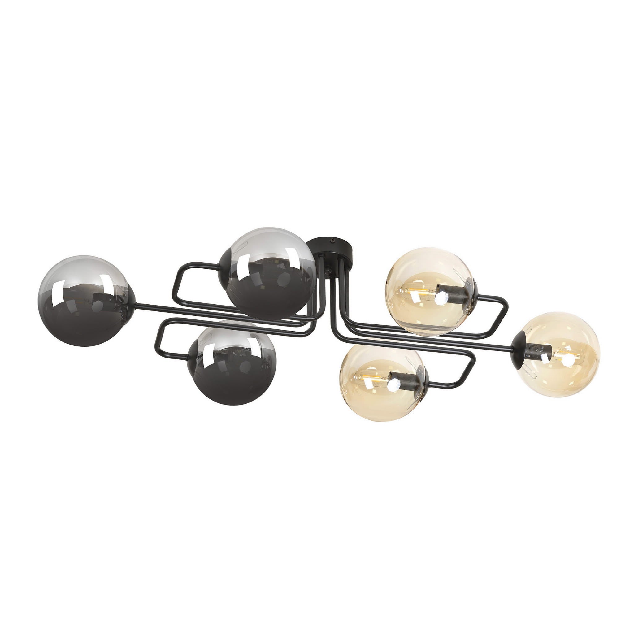Lampa wisząca Brendi czarna-wielokolorowy 6xE14x40W wym: 32 x 93 cm metal Emibig