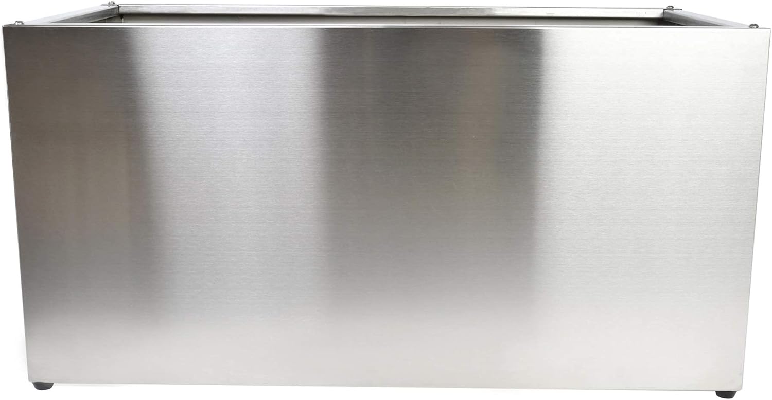 Köhko® Podwyższony kwietnik na zioła ze stali nierdzewnej TROG 150x50x40 cm