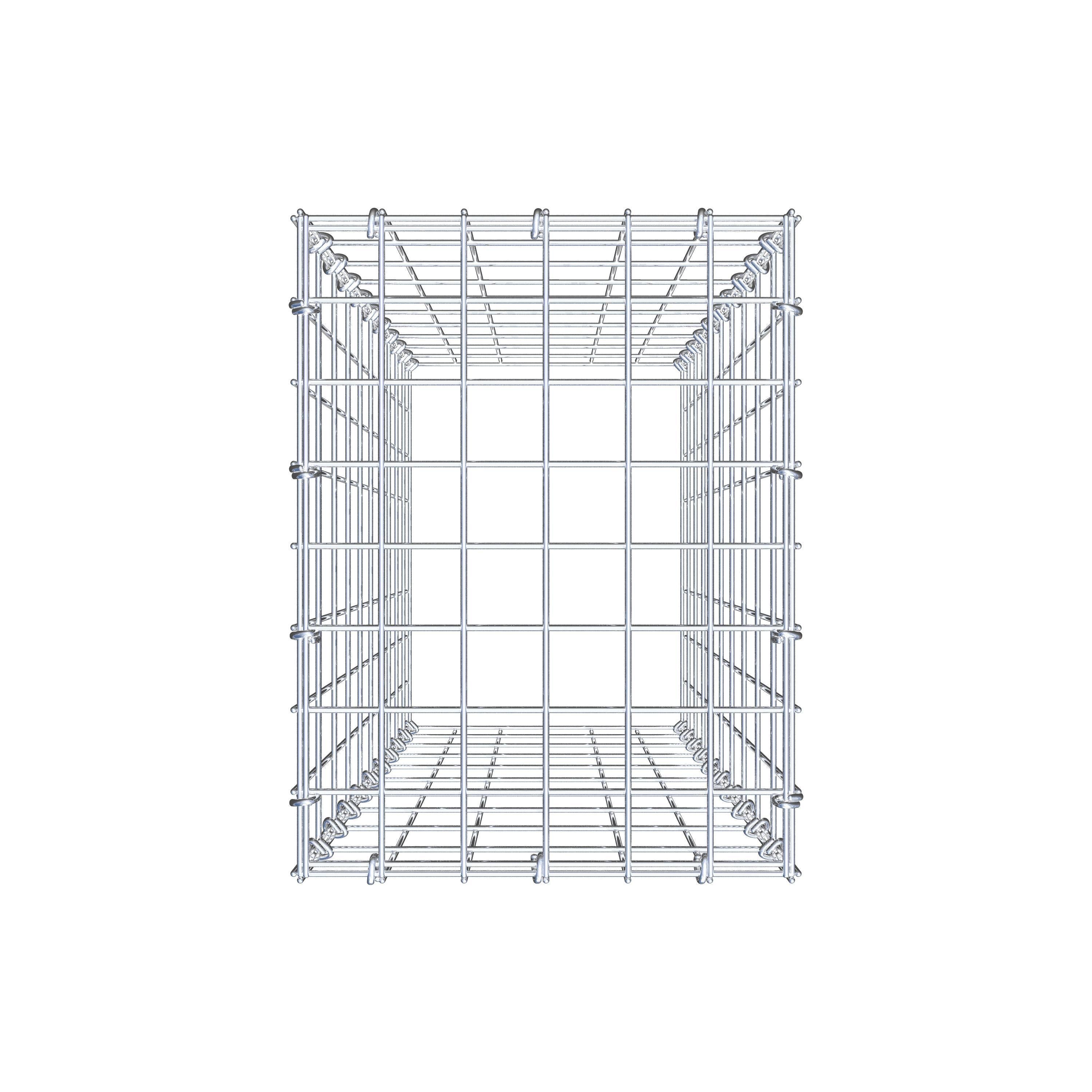 Gavión para apilar en acero galvanizado 100x30x40cm (LxAxP), malla 5 x 10cm, Anillo en C, sin rejilla inferior - 5