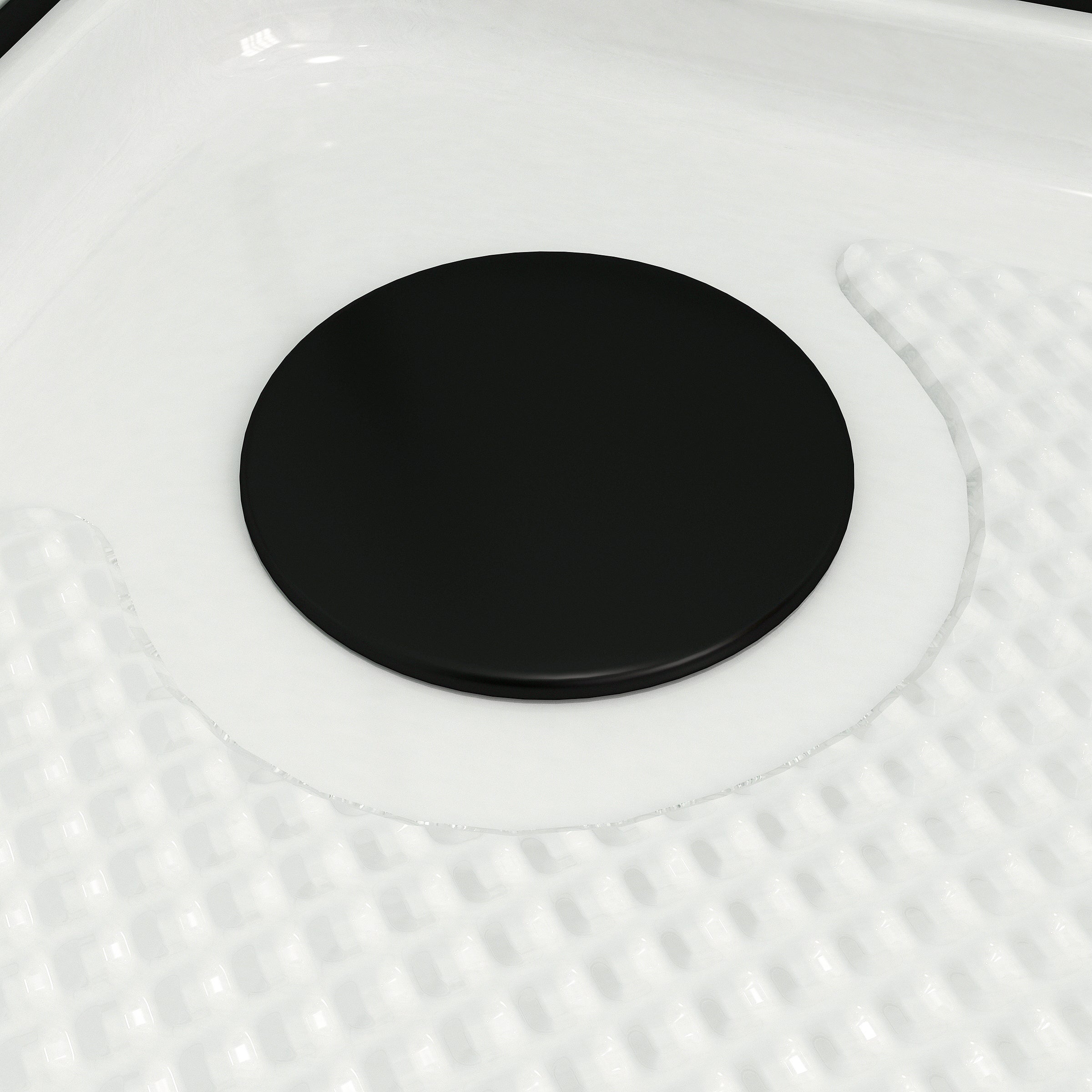 Cabina Doccia Semicircolare 85x85x200cm - Porte Scorrevoli - Pannelli Bianchi e Profili Neri Opachi - 8